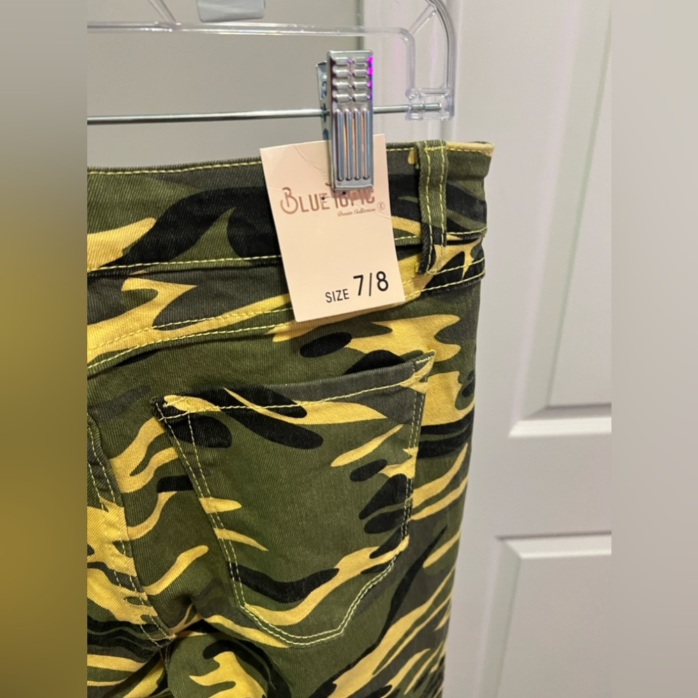 Blue Topic Yellow & Green Camo Denim Jacket & Matching Pants Size Small-… - Picture 11 of 13